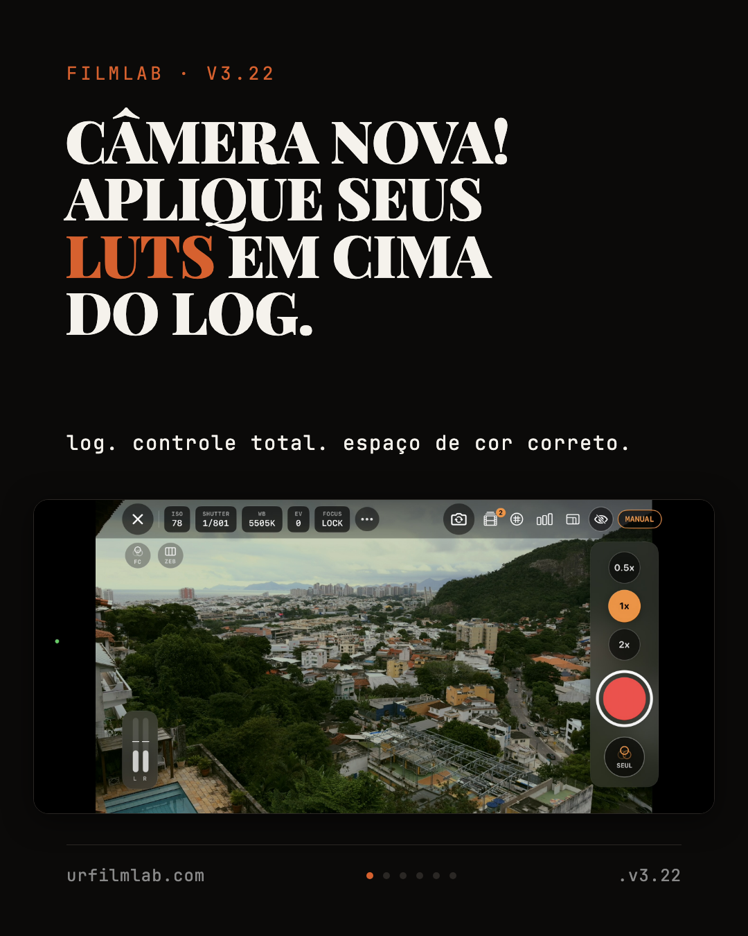 FilmLab — câmera de cinema no iPhone